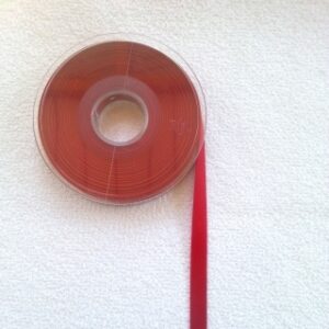 Satinband 10 mm, Mörkröd per dm
