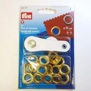 541371 Prym Öljetter 11 mm 15-pack Guld