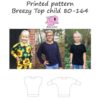 Mönster Breezy top barn 80-164 från Made by Runi