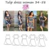 Mönster Tulip dress woman 34-58 från Made by Runi