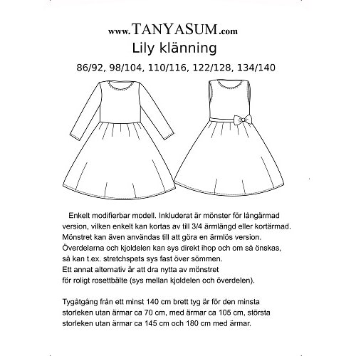 Mönster Lily Flickklänning fr Tanyasum