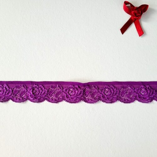 Elastisk Spetsband Lila