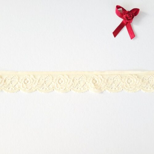 Elastisk Spetsband Ljus Gul