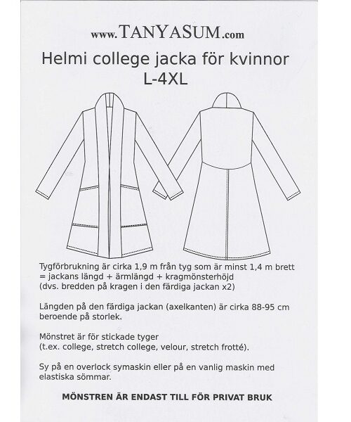 HELMI JACKA FRAMSIDA L-4XL