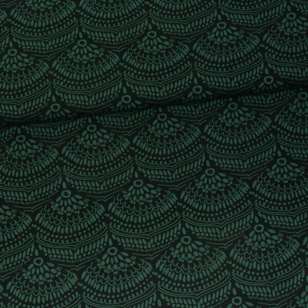 PaaPii ekojersey lace_organic_jersey_dark_green_black
