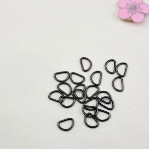 Mini D-ringar Black Gun 11 mm