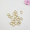 Mini D-ringar light gold 11mm