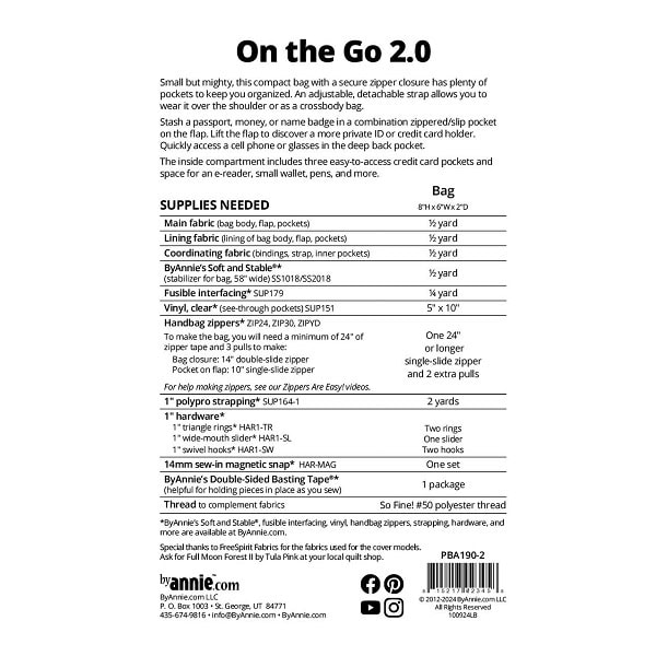 PBA 190-2 BY ANNIE Väskmönster On the Go - Bild 2