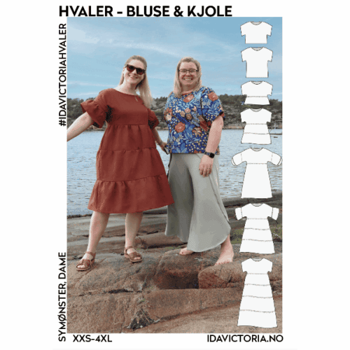 Mönster Idavictoria Hvaler bluse o kjole