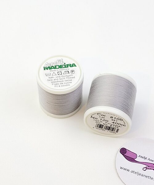 Tråd Madeira aerofil 400m fg 8100 ljusgrå