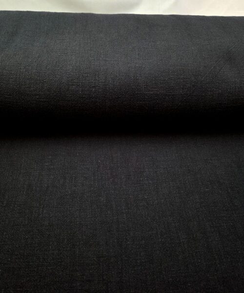 0214-069 Stentvättat linne svart