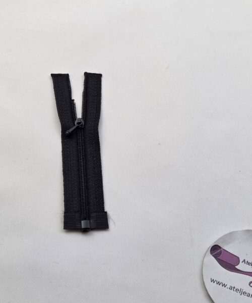 Delbar dragkedja 7 cm svart