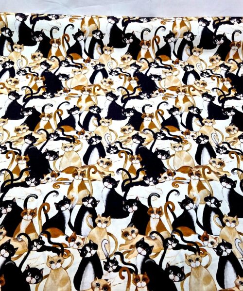 49240502-01 Bomullstyg Secret Garden Cats