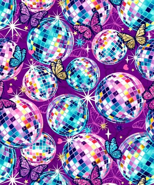 55240601-01 Bomullstyg Disco Dream