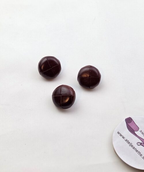 FP-P006-28 Läderknapp rödbrun fg 7, st 18 mm