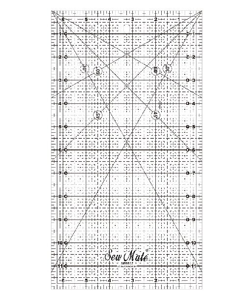 E6512-BK Quiltlinjal Sew Mate 6 x 12 inch