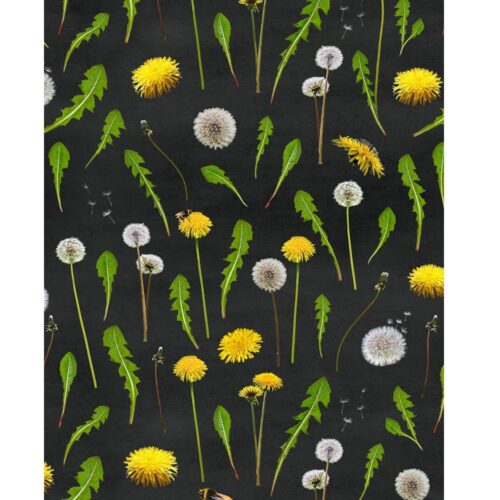 PaaPii eko jersey Dandelions Charcoal black