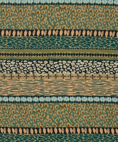 234429 Linne Viscose Animal Print salmon/mint/beige