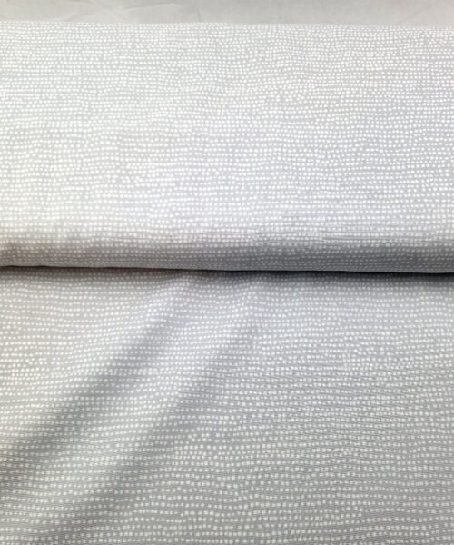 1150-Moon Stella Bomullstyg Grå med vita prickar