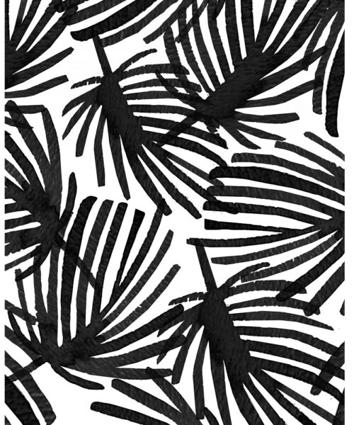 PaaPii digitaltryck Whisper jersey, black & white