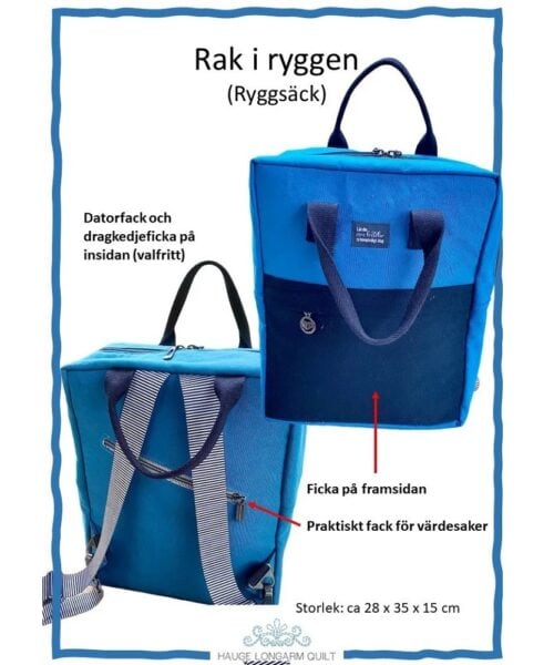 Väskmönster Eva Hauge Rak i ryggen