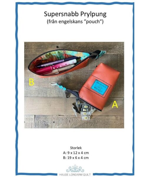 Väskmönster Eva Hauge Supersnabb prylpung