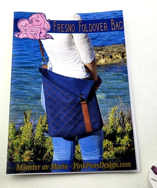 Väskmönster Pink Pony Design Fresno foldover bag