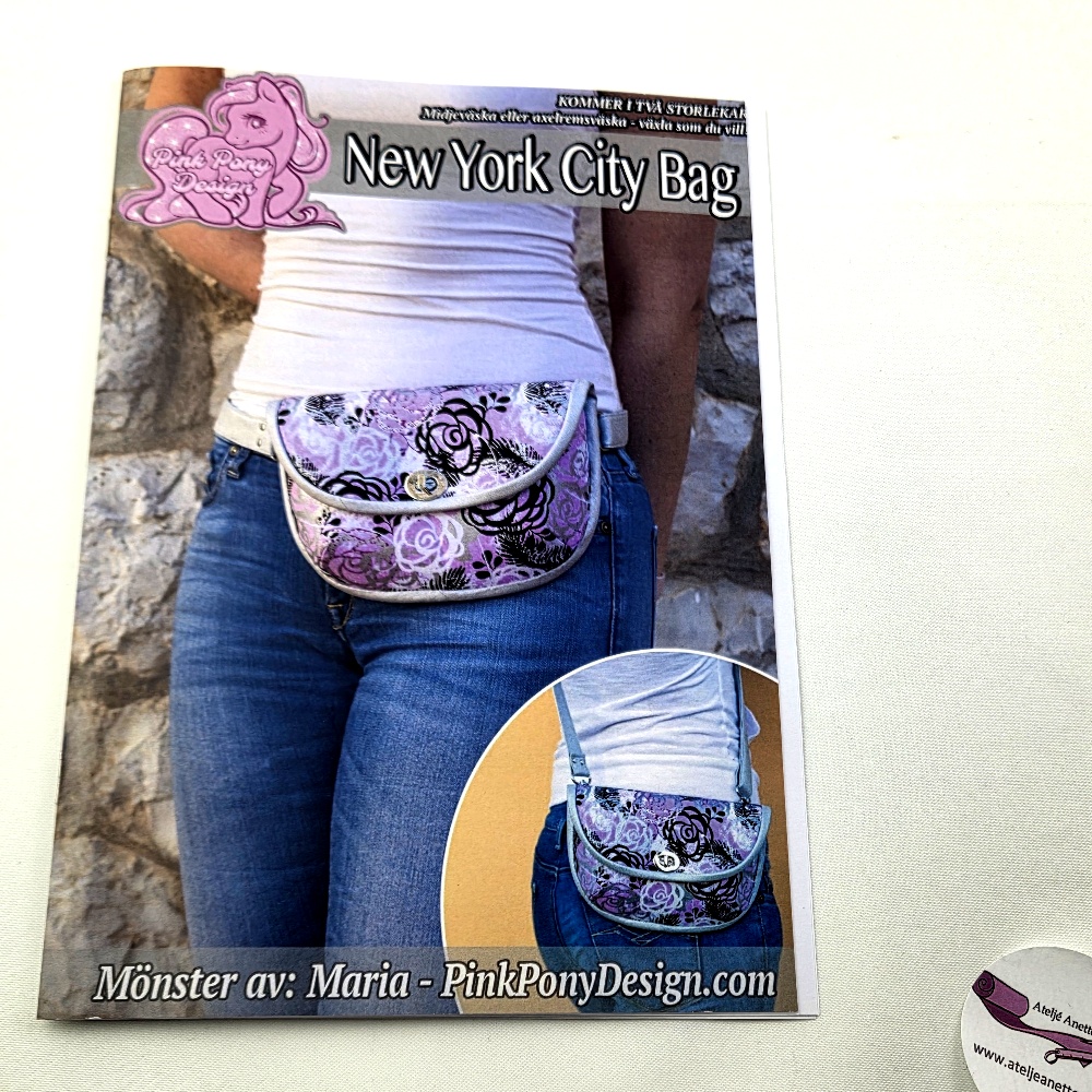 Väskmönster Pink Pony Design New York City Bag